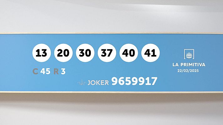 SELAE - Sorteo de la Lotería Primitiva y Joker del 22/02/2025