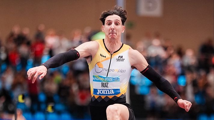 Atletismo - Marcos Ruiz hace un gran salto de 16,78 metros para llevarse el Campeonato de España de triple salto