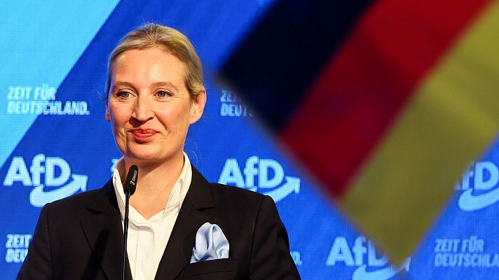 Informativo 24h - Alice Weidel celebra los resultados de las elecciones, que colocan a su partido, el ultraderechista AfD, en segunda posición