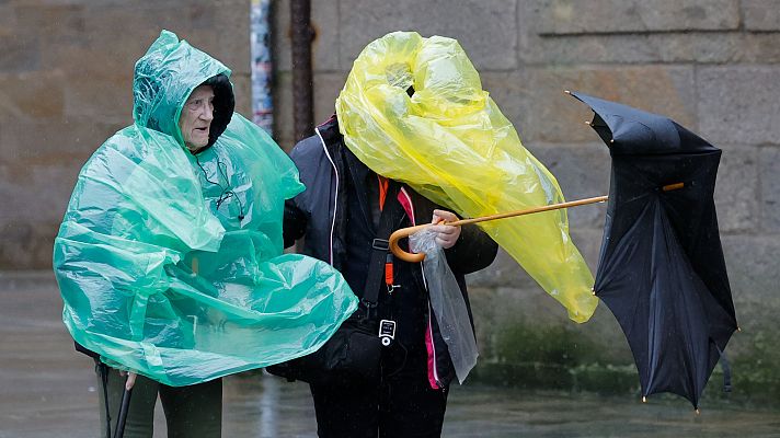 El tiempo - Lluvia y viento fuerte en Galicia y tiempo anticiclónico en el resto del país