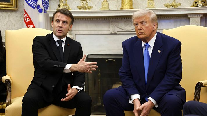 Telediario 2 - Trump ve posible terminar "en semanas" la guerra en Ucrania y Macron pide que no suponga una "rendición"