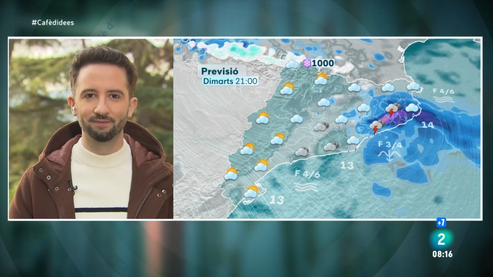 El Temps - Tarda de dimarts amb xàfecs, nevades, fortes ventades i més fresca | Veure