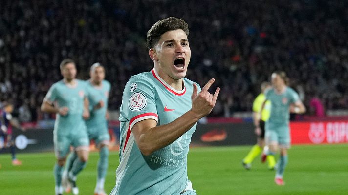 Copa del Rey - Barcelona - Atlético: Julián Álvarez marca en el primer minuto de la semifinal de Copa