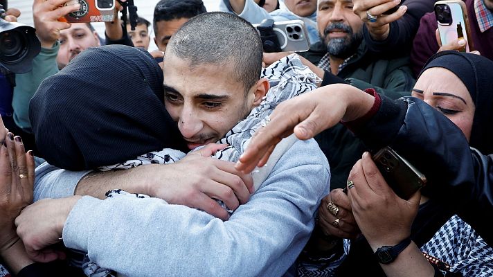 Telediario 2 - Fin de la primera fase del alto el fuego en Gaza