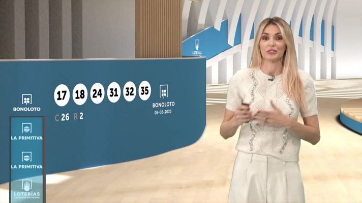 Loterías - Sorteo de la Lotería Nacional, Bonoloto, Primitiva y Jóker del 06/03/2025