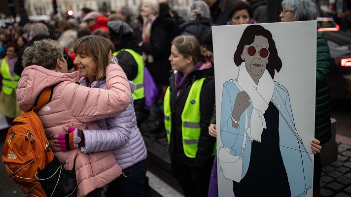 Telediario Fin de Semana - El feminismo llena las calles de España con manifestaciones multitudinarias