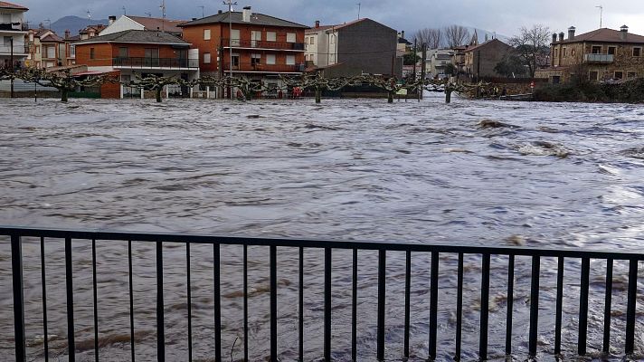 La borrasca Jana deja crecidas y desbordamientos de ríos