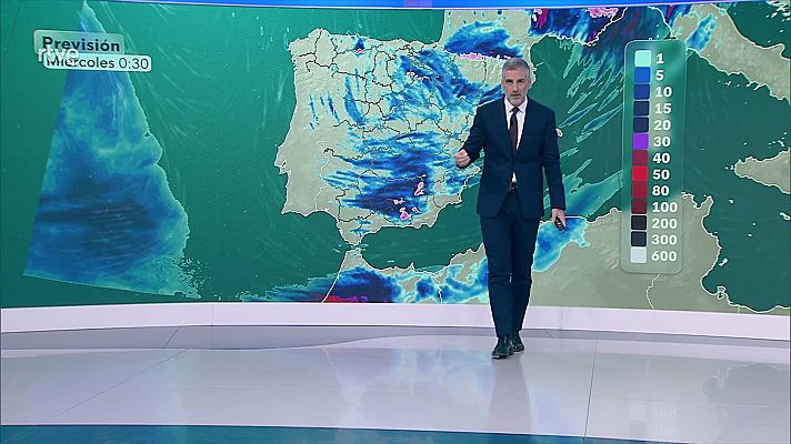 El tiempo - Precipitaciones fuertes y/o persistentes, con tormentas, en Andalucía, persistentes en sistema Central oeste
