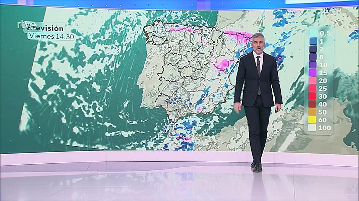 El tiempo - Precipitaciones fuertes y/o persistentes en el tercio sur peninsular con acumulaciones abundantes