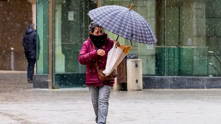 El tiempo - Domingo de lluvias, nevadas y bajas temperaturas en el centro y este de España