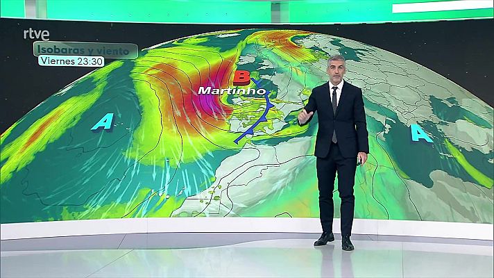 El tiempo - Precipitaciones en el oeste del Sistema Central, cordillera Cantábrica y Andalucía occidental