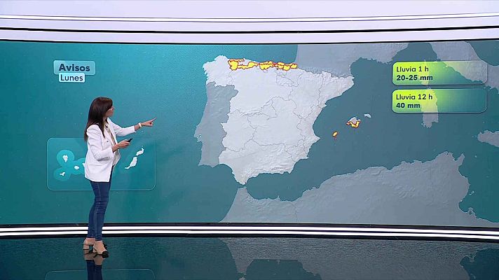 El tiempo - Precipitaciones persistentes en zonas próximas al litoral cantábrico