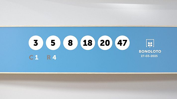 SELAE - Sorteo de la Lotería Bonoloto del 27/03/2025