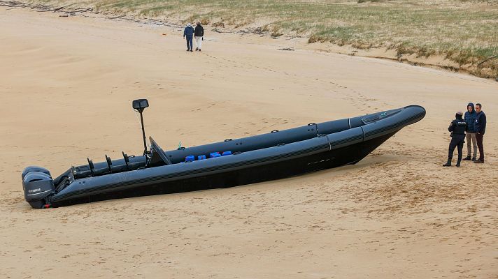 Telediario 1 - Narcolanchas: de las fábricas ilegales de Portugal a las playas españolas cargadas de droga