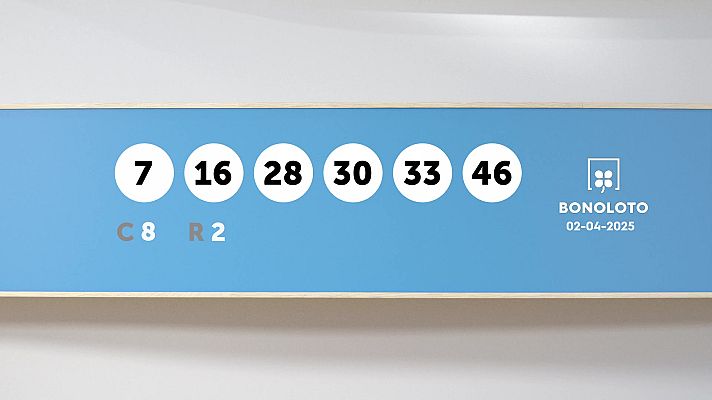 SELAE - Sorteo de la Lotería Bonoloto del 02/04/2025