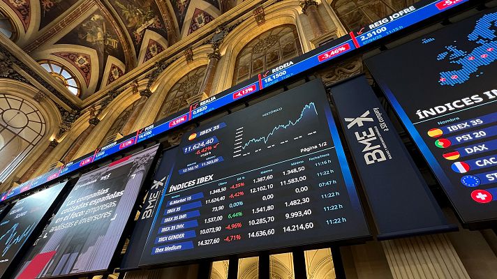 Telediario 1 - Tercera jornada de desplomes en las bolsas de todo el mundo por la guerra comercial de Trump