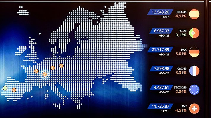 Telediario 1 - La caída de las bolsas inquieta a los pequeños ahorradores