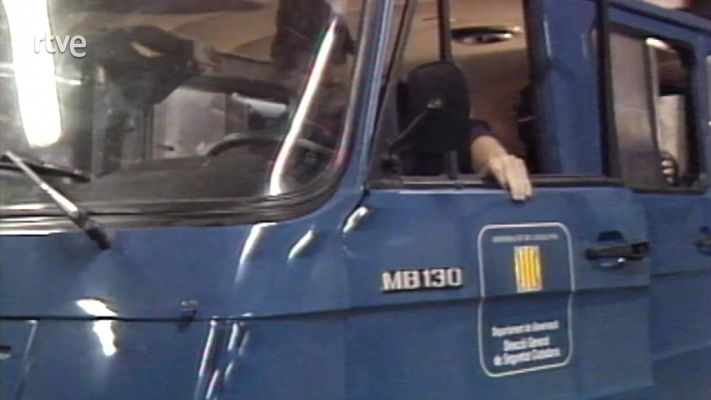 Primeres unitats dels mossos d'esquadra, en acció