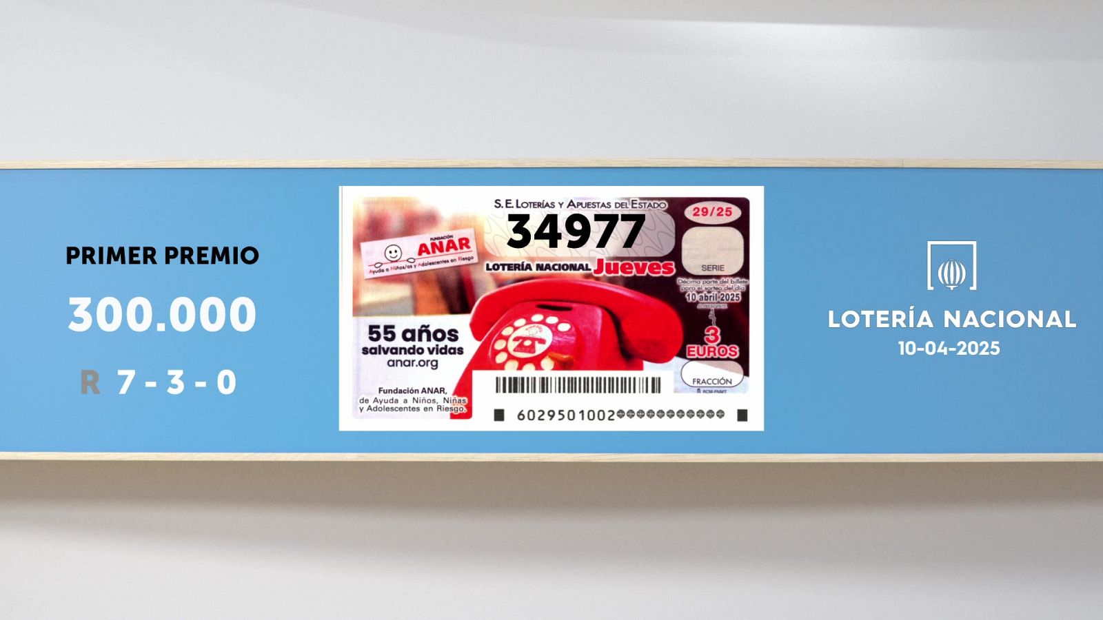 Sorteo de la Lotería Nacional del 10/04/2025 - Ver ahora