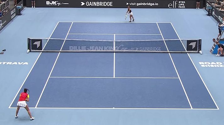 Tenis - Billie Jean King Cup Clasificatorias. 1er partido individual: España - Brasil