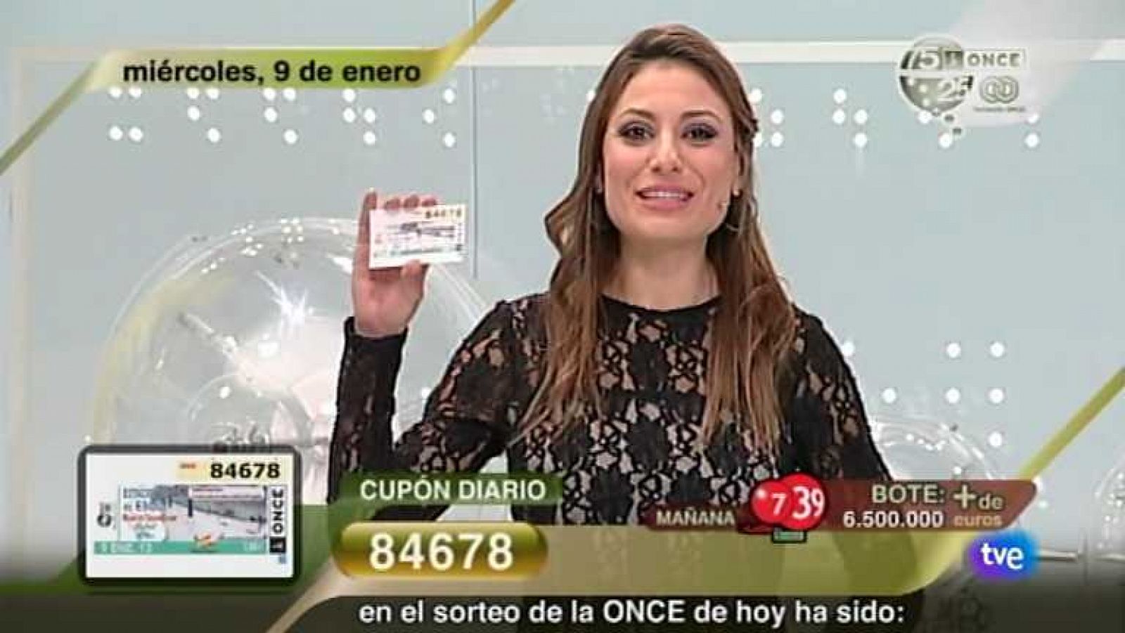 Sorteo ONCE - 09/01/13 - ver ahora