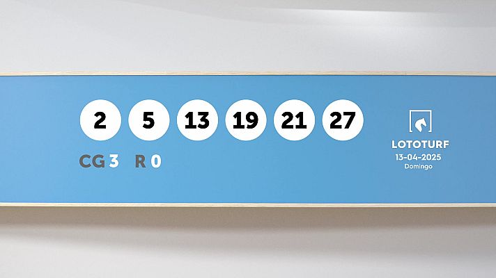SELAE - Sorteo de Lotería Lototurf: 13/04/2025