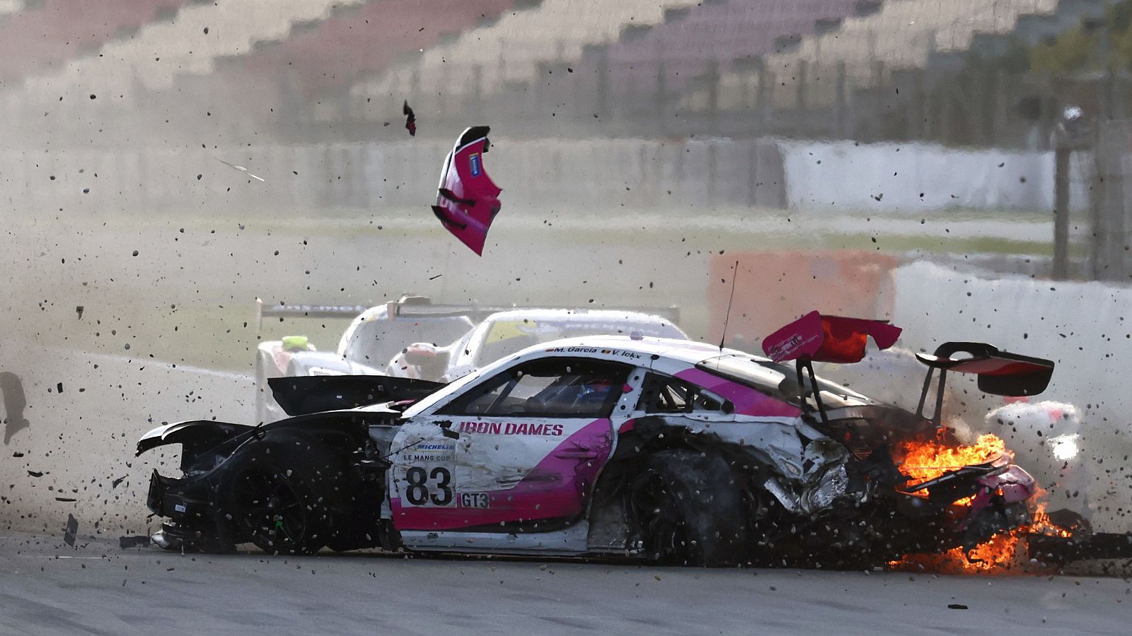 Marta García, campeona de F1 Academy 2023, tras su accidente: "Empecé a ver el fuego e inhalé humo"