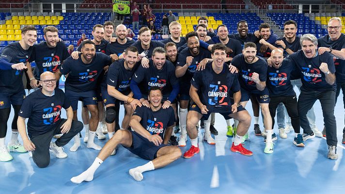 Dika Mem lidera la fiesta del Barça campeón de la ASOBAL