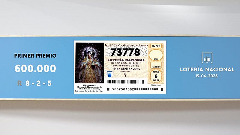 Sorteo de la Lotería Nacional del 19/04/2025 - Ver ahora