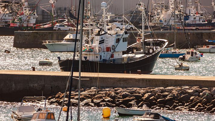 Telediario 1 - La flota del Cantábrico preocupada por la escasez de verdel