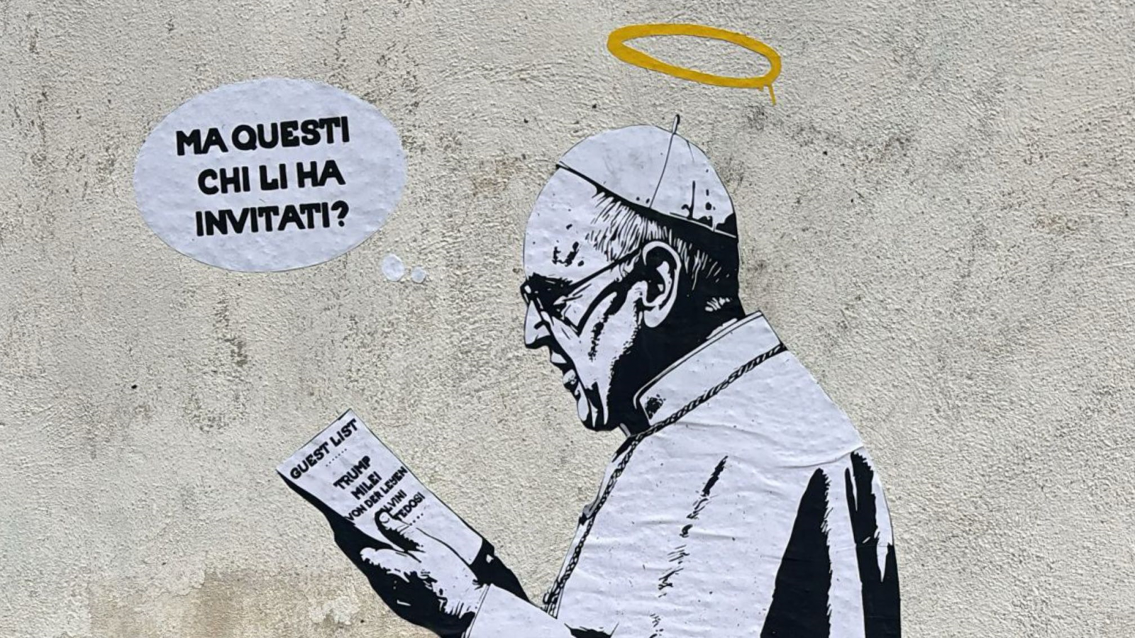 Laika: la Banksy italiana que homenajea al papa Francisco