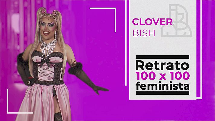 Objetivo igualdad - Retrato 100x100 feminista: Clover Bish