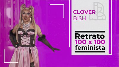 Retrato 100x100 feminista: Clover Bish
