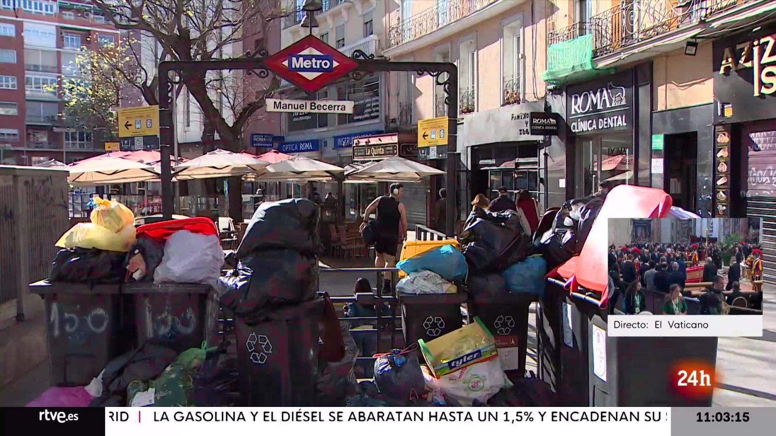 Quinto día de huelga de basuras en Madrid - Informativo 24h | Ver