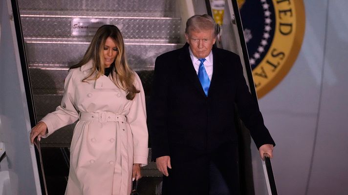 Donald y Melania Trump aterrizan en Roma para el funeral del papa - La tarde en 24h | Ver