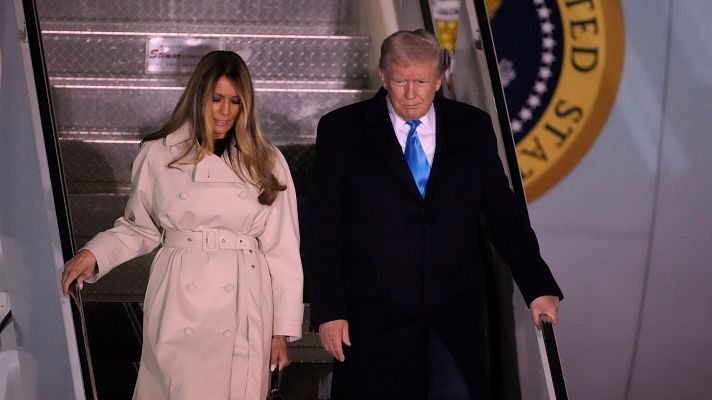 Donald y Melania Trump aterrizan en Roma el día antes del funeral del papa