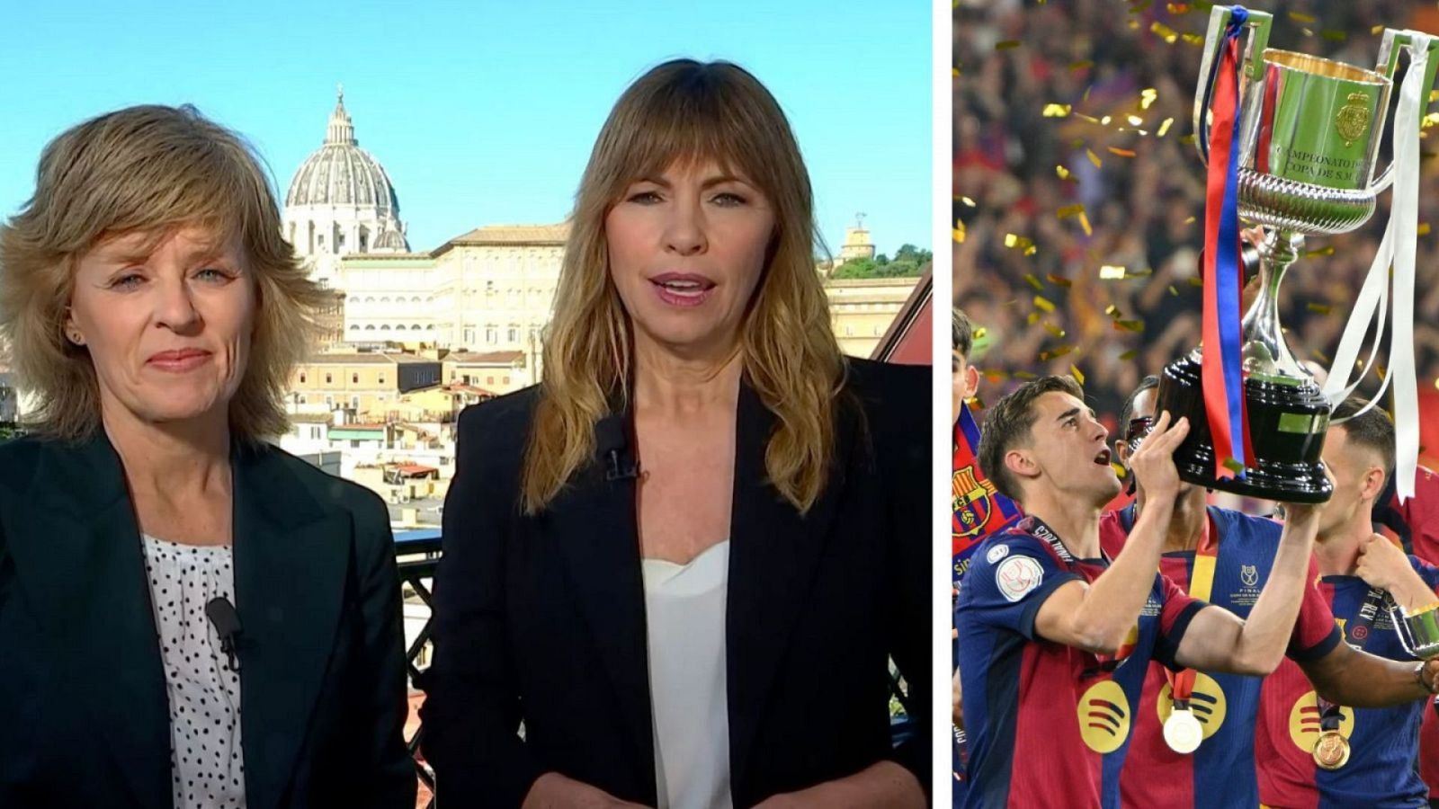 La 1, líder de audiencia el sábado (25,8%) con el funeral del papa Francisco y la final de Copa FC Barcelona-Real Madrid