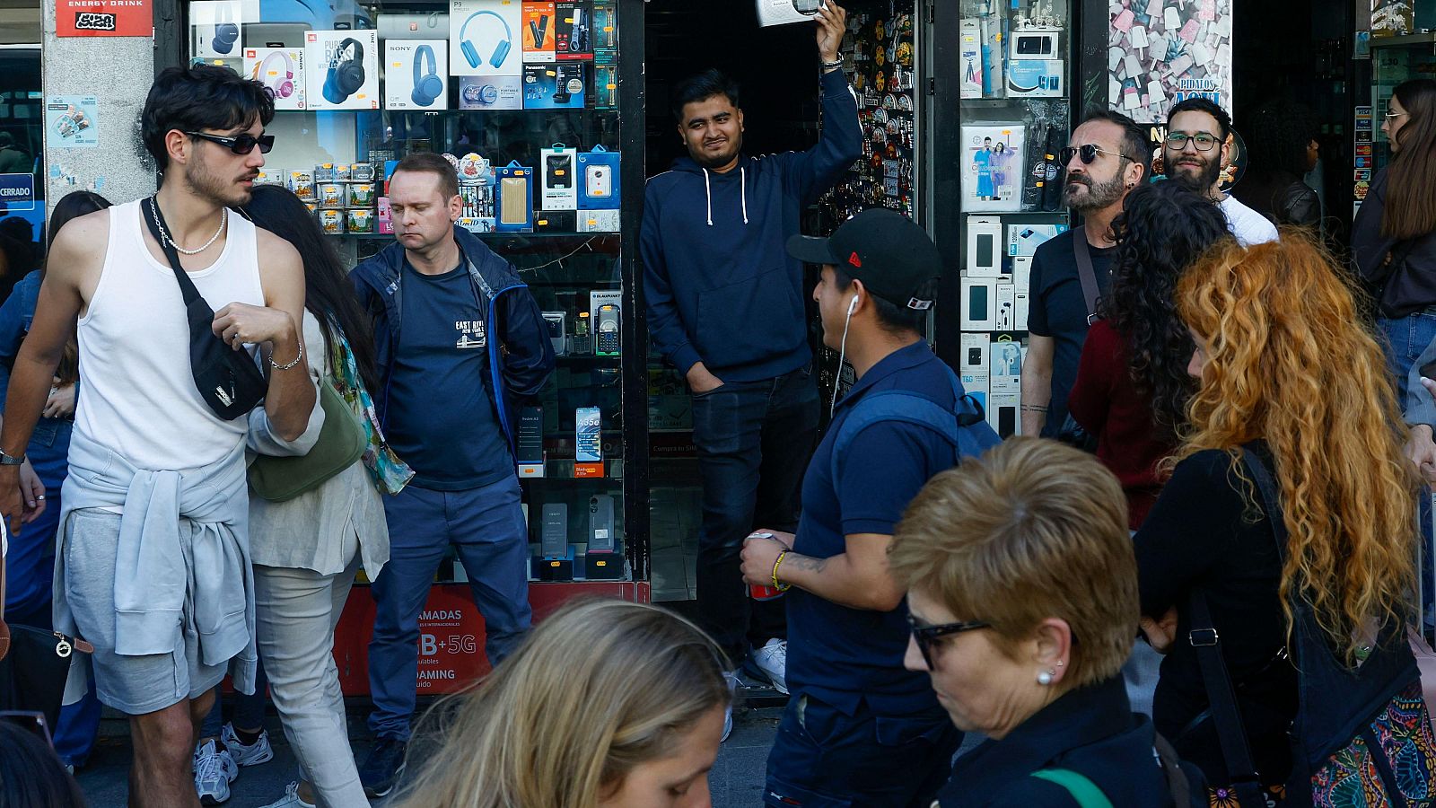 Caos en el centro de Madrid ante el apagón masivo