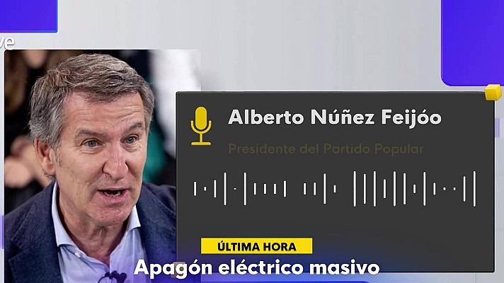 La hora de La 1 - Feijóo: "Es una emergencia nacional desde el primer instante"