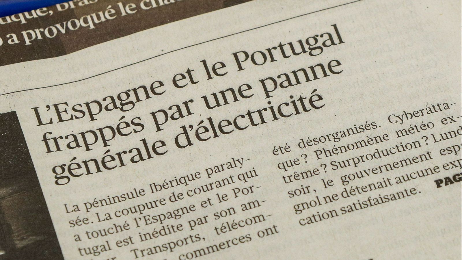 El apagón masivo abre portadas en grandes medios internacionales | Ver