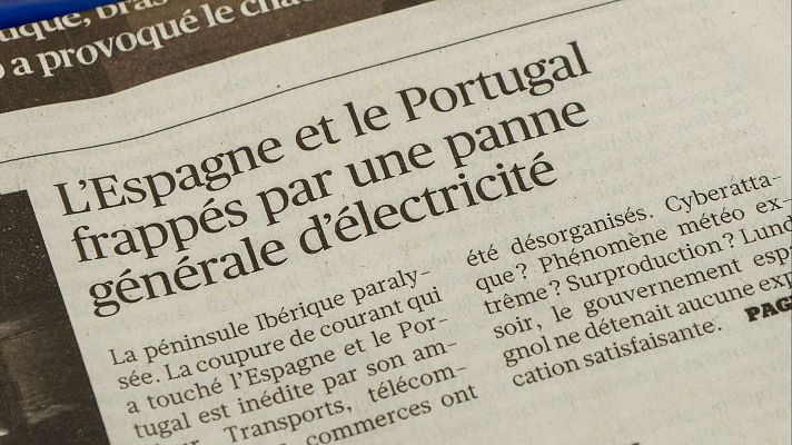 Telediario 1 - El apagón masivo abre portadas en grandes medios internacionales