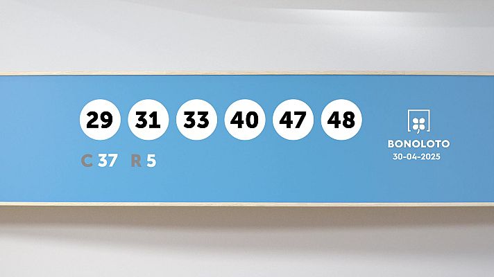 SELAE - Sorteo de la Lotería Bonoloto del 30/04/2025