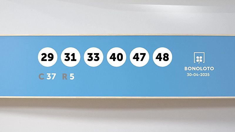 Sorteo de la Lotería Bonoloto del 30/04/2025 - Ver ahora