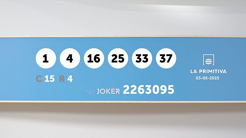 Sorteo de la Lotera Primitiva y Joker del 03/05/2025