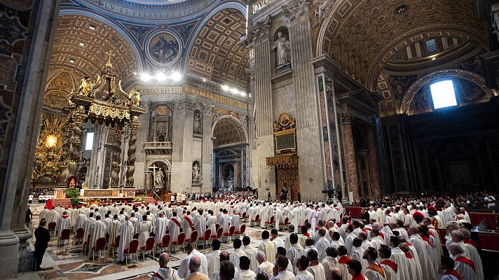 Telediario 1 - Así es el coro papal del Vaticano que cantará en el cónclave en la Capilla Sixtina