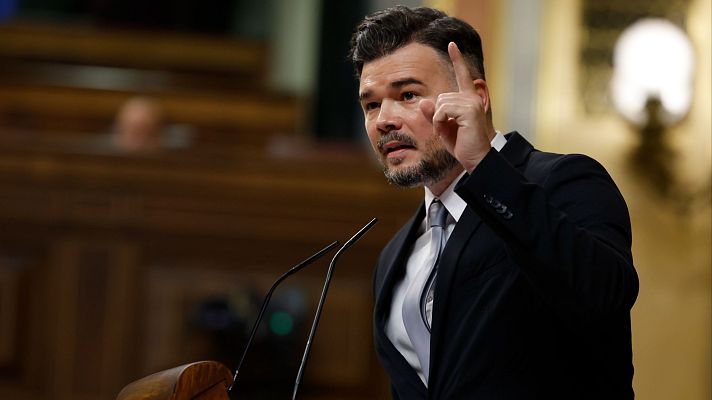 Informativo 24h - Rufián (ERC) señala a quienes relacionan el apagón con las renovables: "Quieren intoxicar"