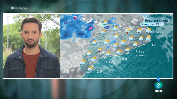 El temps - Divendres i cap de setmana de cel canviant  amb ruixats i tempestes