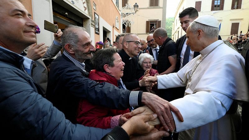 Sorpresa en Genazzano por la visita del papa Len XIV | Ver