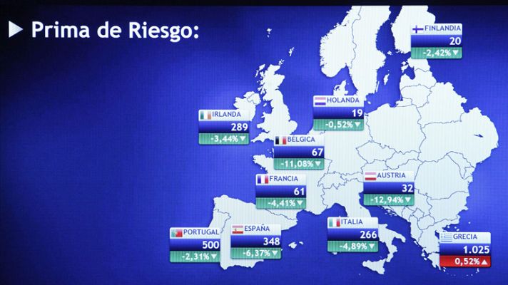 La tarde en 24h - El Ibex-35 sube un 0,15% y la prima de riesgo baja hasta los 334 puntos básicos