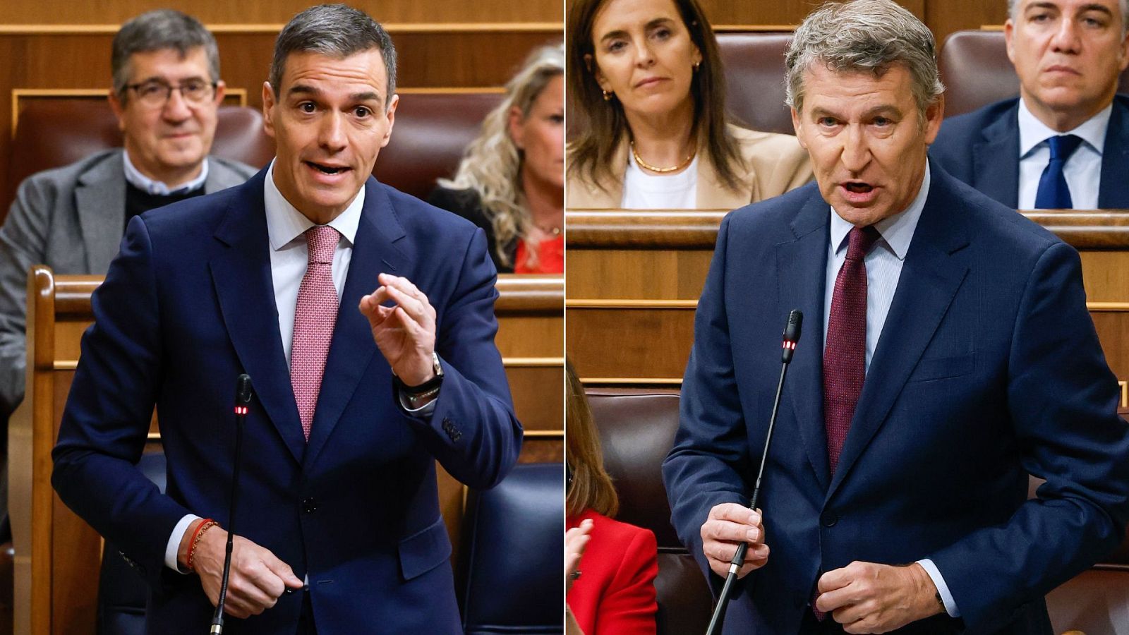 Los mensajes filtrados se cuelan en el Congreso: Sánchez habla de 'delito'  y Feijóo le acusa de 'temer' a Ábalos